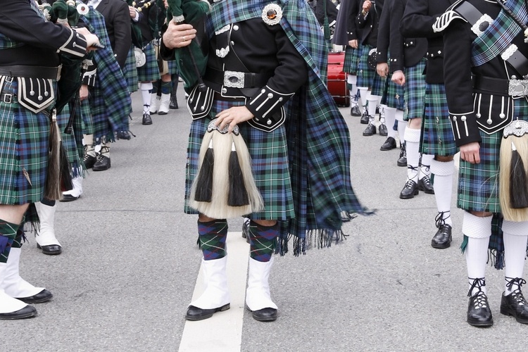 people in traditional irish clothing at a festival