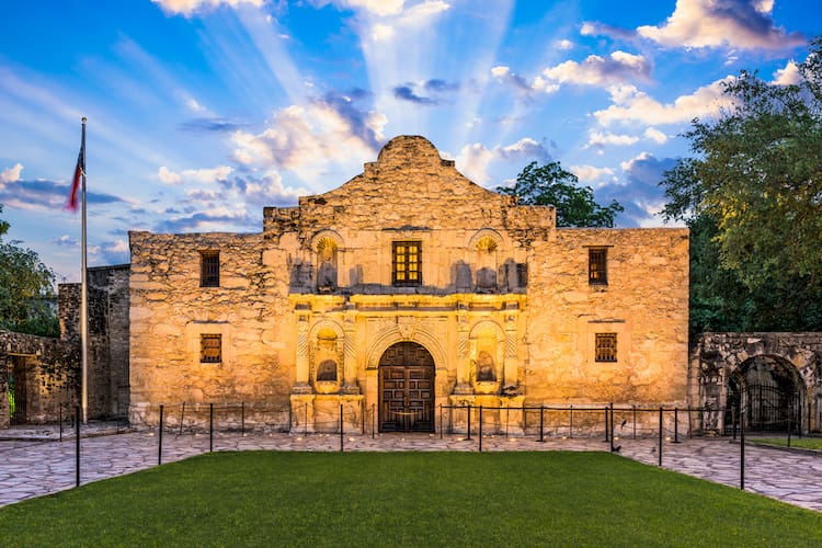 The Alamo mission church