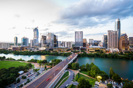 the city skyline of Austin, Texas