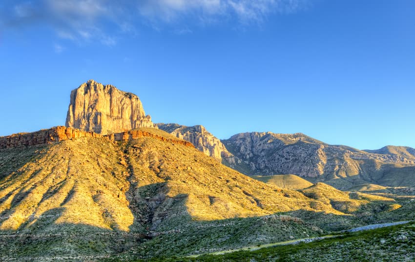 Peak of Guadalupe Mountain in Texas National Park