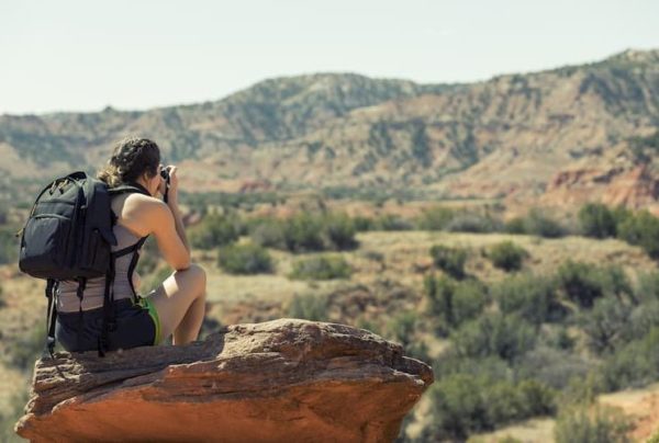 Woman hiking in Texas