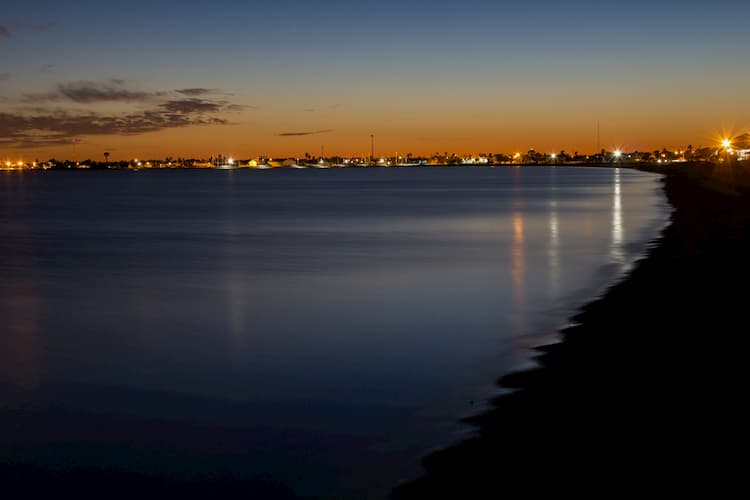 Rockport Beach at night