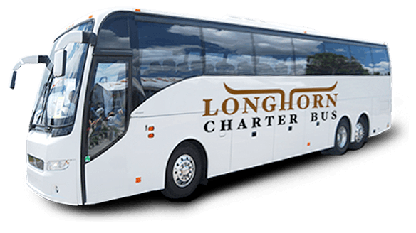 a plain white charter bus with a 