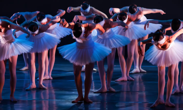 A group of ballerinas at a performance
